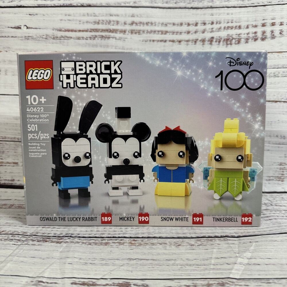 Lego 40622 Brickheadz Disney 100th Celebration 501 Pieces New Sealed Retired